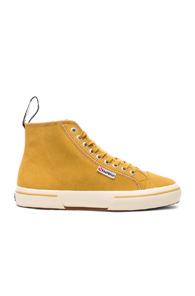 Alexachung X Superga High Top Suede Sneaker In Yellow