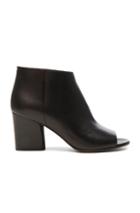 Maison Margiela Leather Open Toe Booties In Black