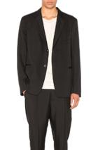 Lemaire Wool Soft Jacket In Black