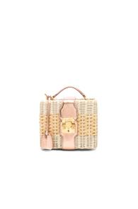 Mark Cross Harley Rattan Bag In Neutrals,metallics