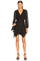 Haney Tavi Dress In Black,polka Dots,metallic