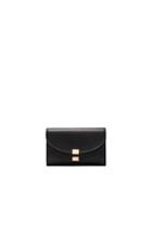 Chloe Leather Georgia Compact Wallet In Black