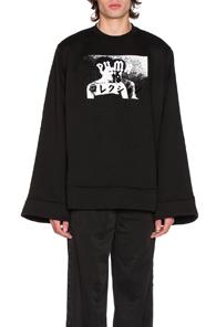 Fenty By Puma Fleece Crew Neck In Black