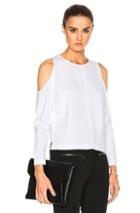 Veronica Beard Knight Cold Shoulder Top In White