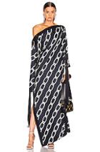 Monse Chain Print Caftan Dress In Abstract,blue