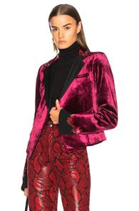 Haider Ackermann Embroidered Short Blazer In Pink