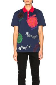 Versace Polo In Blue,red