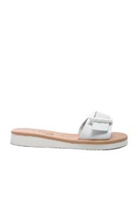Ancient Greek Sandals Leather Aglaia Sandals In White