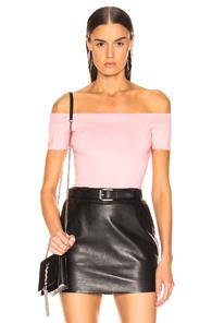 Alexander Mcqueen Off The Shoulder Top In Pink