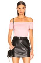 Alexander Mcqueen Off The Shoulder Top In Pink