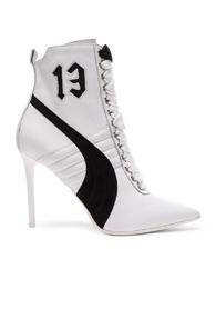 Fenty By Puma Leather High Heel Sneakers In White