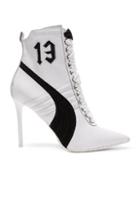 Fenty By Puma Leather High Heel Sneakers In White