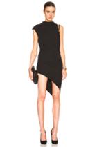 Anthony Vaccarello One Side Strap Sleeveless Dress In Black