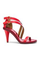 Chloe Leather Niko Sandals In Red