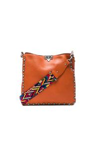 Valentino Rockstud Hobo Bag In Orange