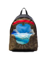 Givenchy Wave Print Backpack In Blue,black