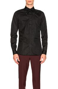 Givenchy Collar Star Shirt In Black