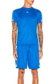 Adidas By Alexander Wang Soccer Jersey Top In Blue