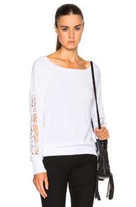 Pam & Gela Shoulder Detail Sweatshirt In White
