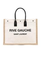 Saint Laurent Noe Tote Bag In Neutral,white
