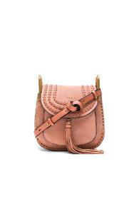 Chloe Small Suede Hudson Bag In Pink