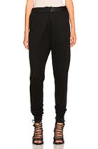 Ann Demeulemeester Fleece Trousers In Black