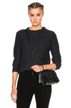 James Perse Cropped Cashmere Crew Sweater In Gray