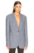 Calvin Klein 205w39nyc Plaid Single Button Blazer In Grey