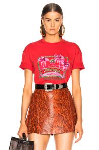 Fendi Trevi Falls Embellished Graphic Tee In Red