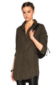 Rta Genevieve Shirt Dress In Green