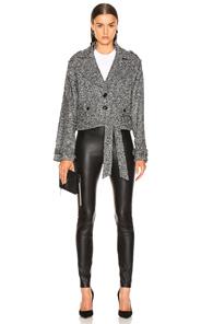 Marissa Webb Ryker Boucle Jacket In Black,white