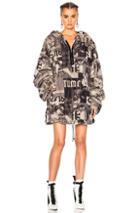 Fenty By Puma Printed Faux Fur Jacket In Gray,abstract