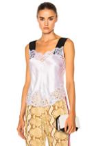 Givenchy Silk Satin Lace Tank In White