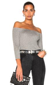 Rag & Bone/jean Donna Rib Top In Gray