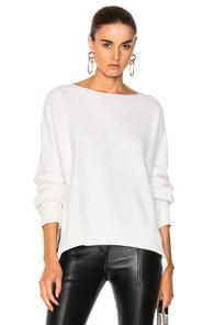 Helmut Lang Cashmere Essential Pullover Sweater In White