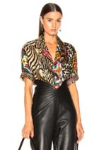 Pierre-louis Mascia Aloe Ultrawash Shirt In Abstract,animal Print,brown,red