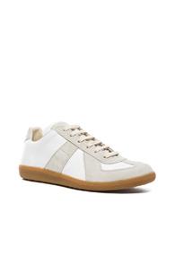 Maison Margiela Calfskin & Suede Replica Sneakers In White