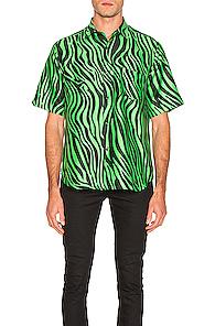Cobra Sc Model Shirt In Animal Print,green