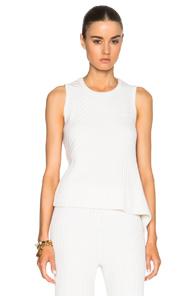 Jonathan Simkhai Angle Rib Top In White