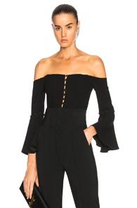 Nicholas Crepe Corset Top In Black