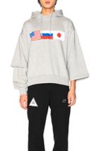 Gosha Rubchinskiy Double Sleeve Hoodie In Gray
