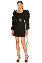 Valentino Ruffle Trim Mini Dress In Black