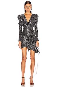 Iro Loulou Dress In Black,metallic