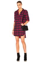 Atm Anthony Thomas Melillo Flannel Dress In Red,checkered & Plaid