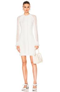 3.1 Phillip Lim Long Sleeve Pointelle Lace Dress In White