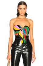 Philosophy Di Lorenzo Serafini Tie Front Bra In Green,red,stripes