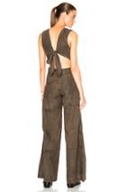 Enza Costa Wrap Tie Jumpsuit In Green,abstract