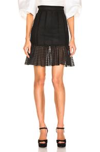 Alexander Mcqueen Mini Flute Skirt In Black