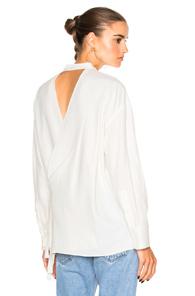 Helmut Lang Back Overlap Top In White