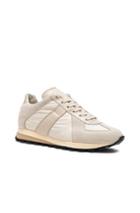 Maison Margiela Calfskin & Suede Retro Runner Sneakers In Neutrals,white